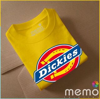 memo ygn Dickies unisex Printing T-shirt DTF Quality sticker Printing-Yellow (Large)
