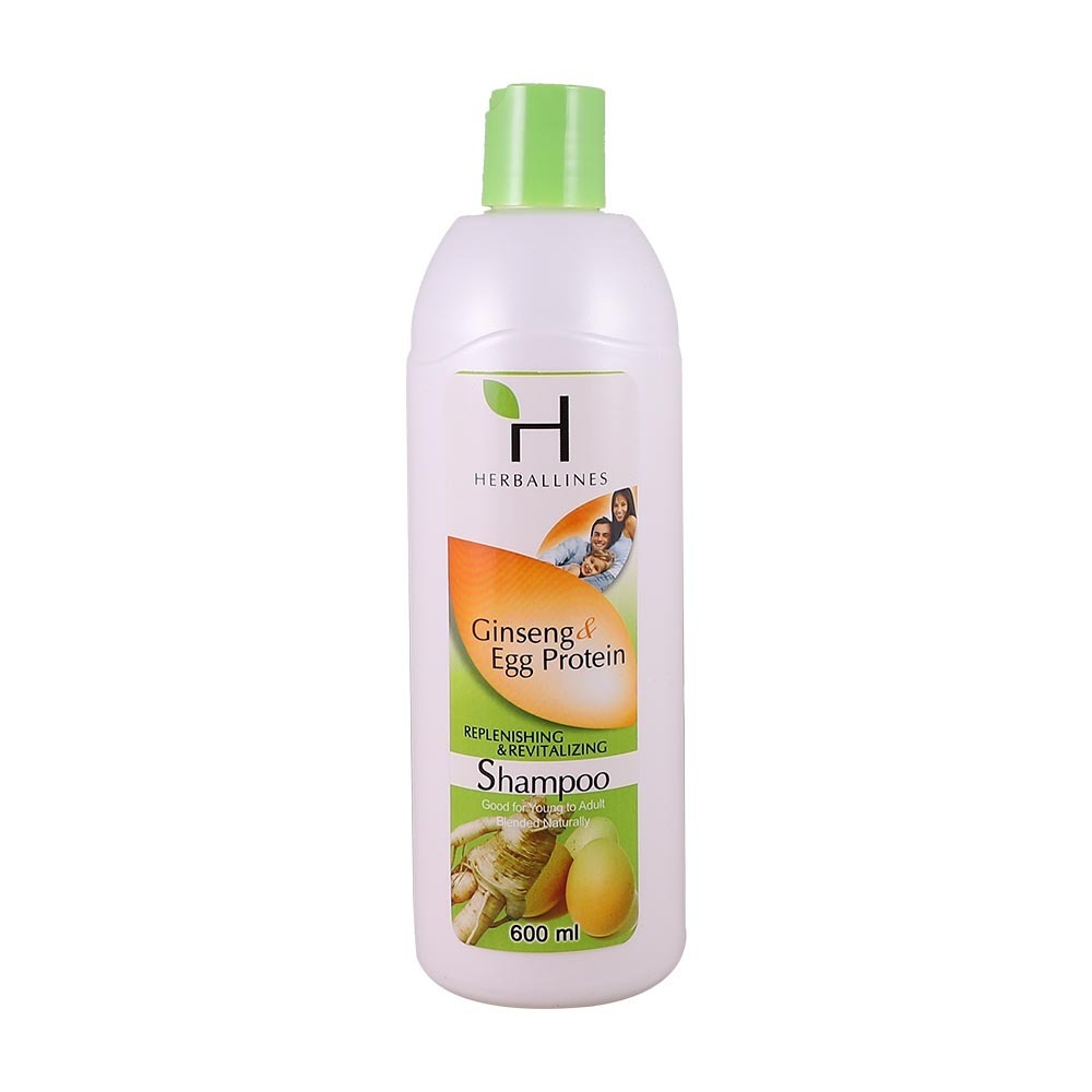 Herballines Replenishing & Revitalizing Shampoo 600ML (Ginseng & Egg Protein)
