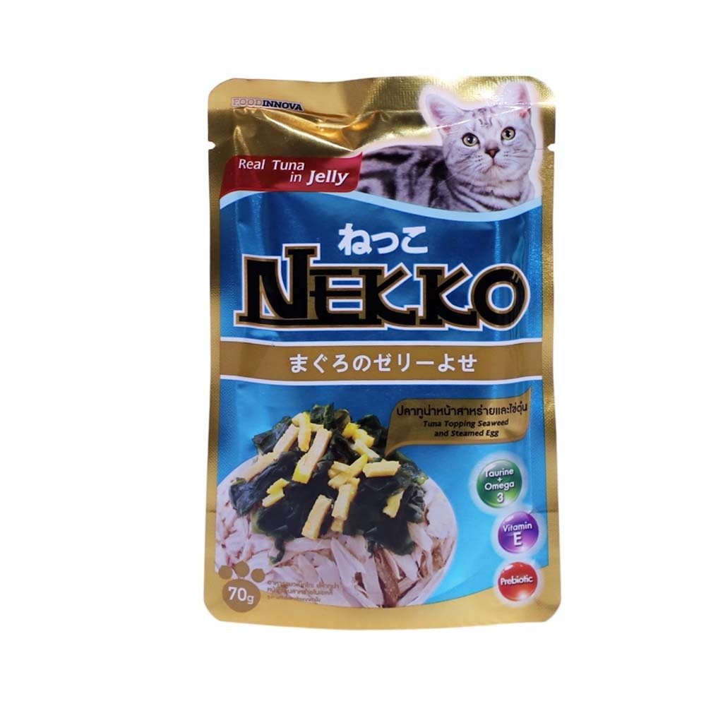 Nekko Wet Food Tuna with Seaweed & Steamed Egg 70G