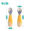 Kub Baby Stainless Steel Fork&Spoon Set Yellow