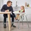 Ikea Antilop Highchair With Tray, White/Silver-Colour  990.674.97