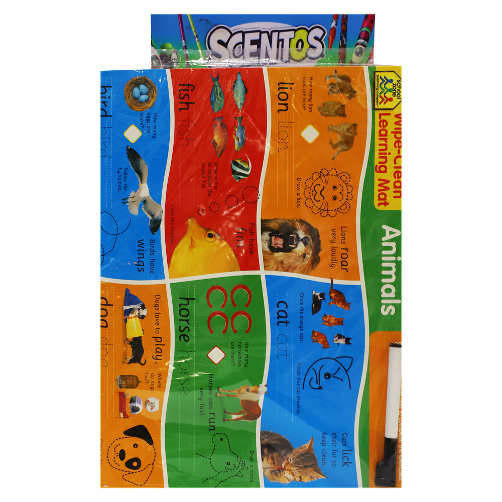 School Zone Wipe Clean Learning Mats Animals