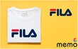 memo ygn FILA unisex Printing T-shirt DTF Quality sticker Printing-White (Large)