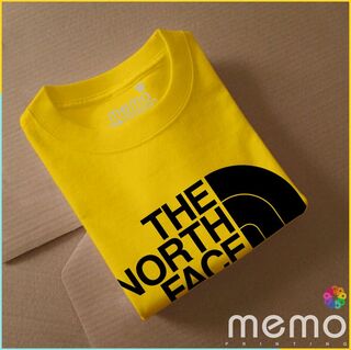 memo ygn the north face unisex Printing T-shirt DTF Quality sticker Printing-Black (Large)