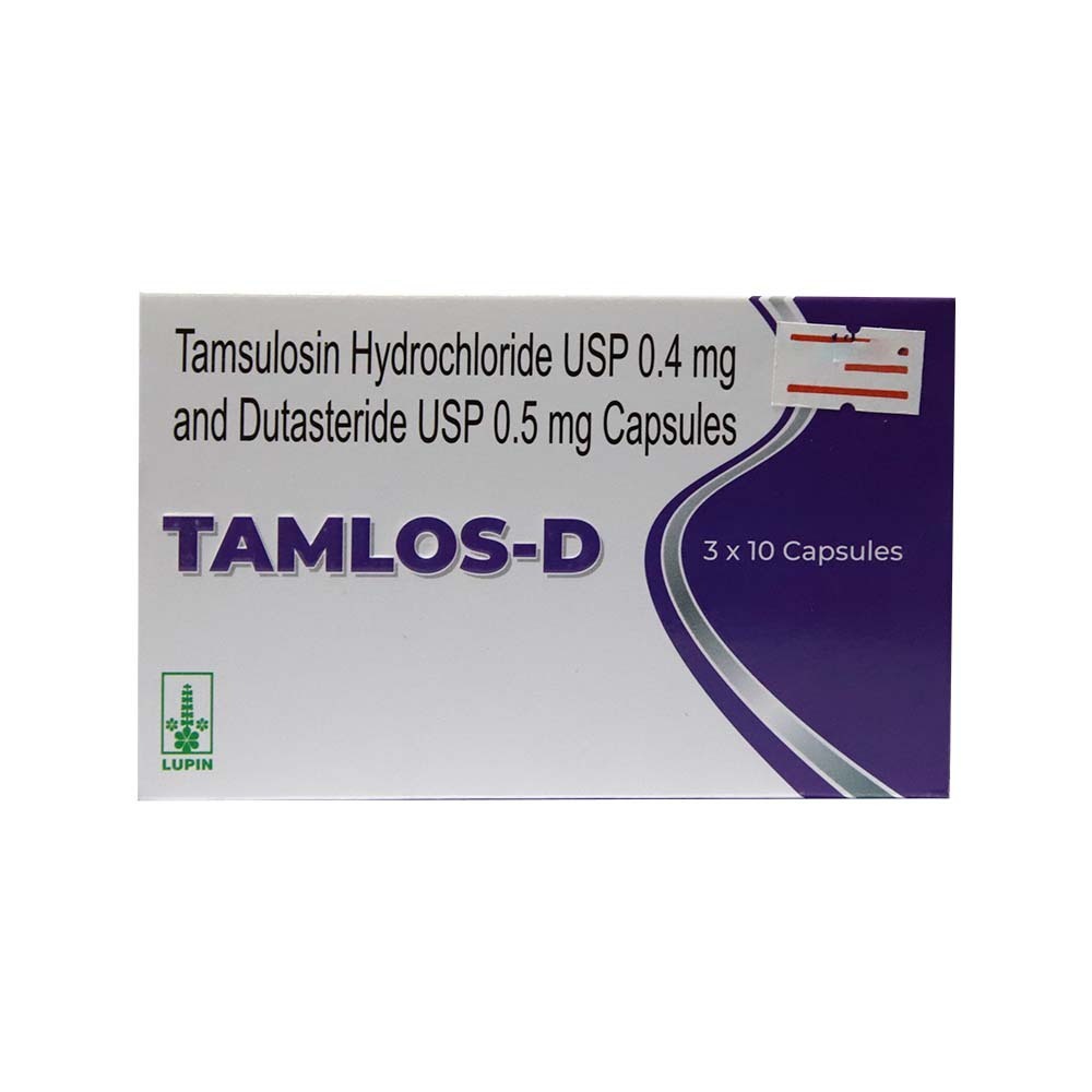 Tamlos-D Tamsulosin 0.4MG & Dutasteride 0.5MG 10PCS x 3