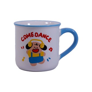 MGOU Ceramic Cup Pink White (QY-2061-420ML)