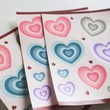Jourcole  Colorful Hearts Sticker 1 Sheet with Layers  4x5inches JC0030
