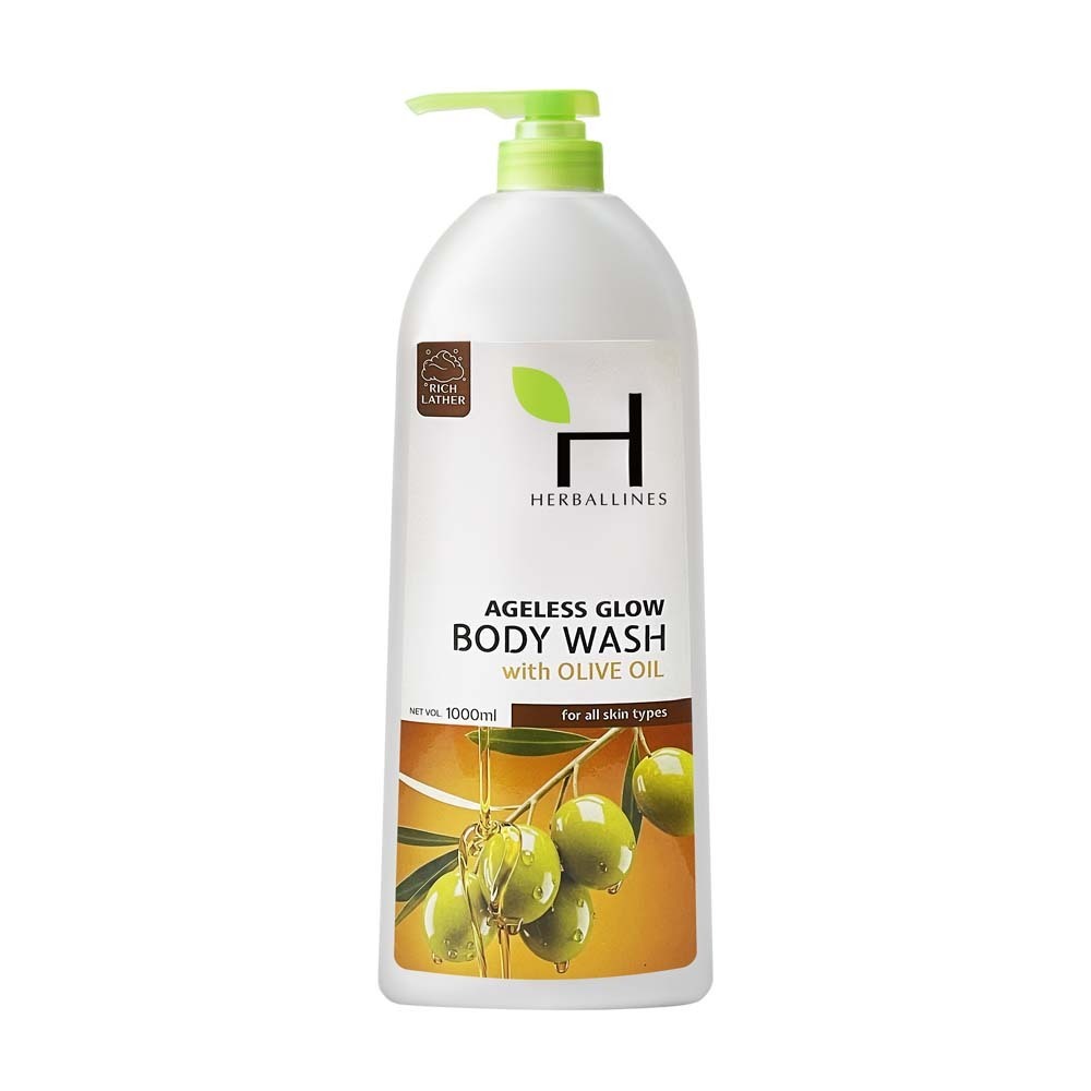 Herballines Skin Moisturizing Body Shower 1000ML (Olive Oil)
