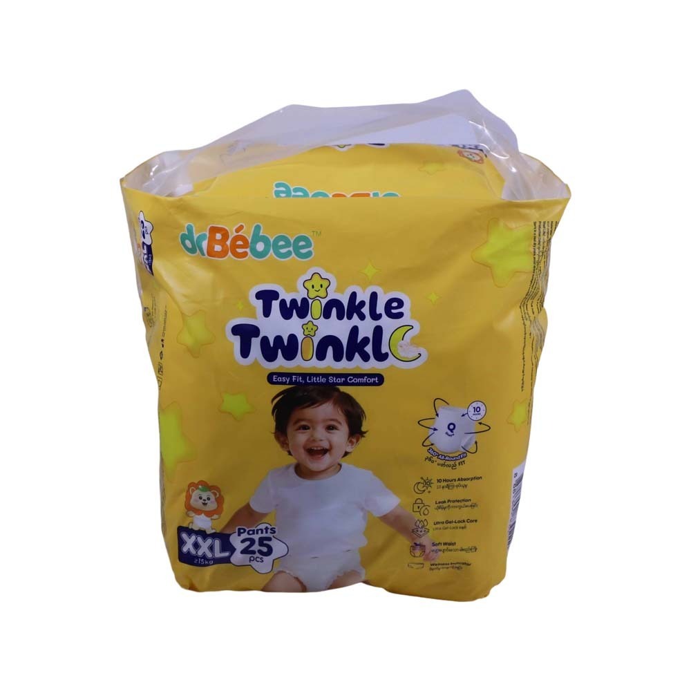 Dr Bebee Twinkle Baby Diaper Pants Jumbo 25PCS (XXL)