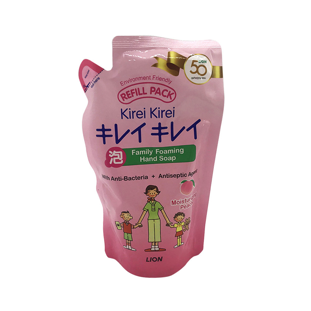 Kirei Kirei Moisturizing Peach Antibacterial Family Foaming Hand Soap 200ML (Refill)