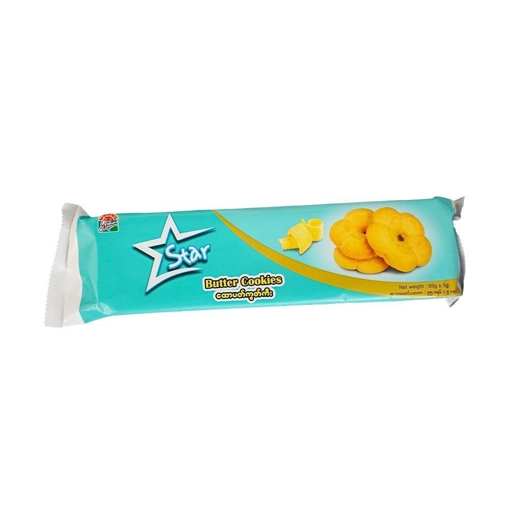 Good Morning Star Butter Cookies 95G | ကွတ်ကီး | ဘီစကစ် | နံနက်စာနှင့ ...