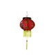 Uncle Gyi Traditional Red Satin Silk Chinese Lantern 20cm
