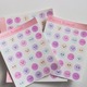 Jourcole  Pastel Kawaii Emoji Sticker 1 Sheet 4x6inches JC0028 pink
