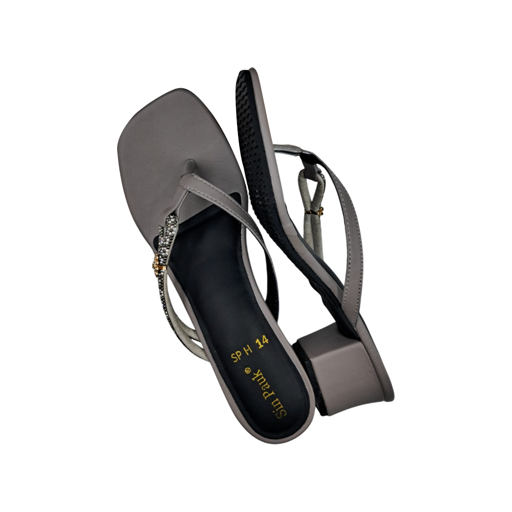 Sin Pauk Women Leather Wedge  SP H-14 Gray (No-37)