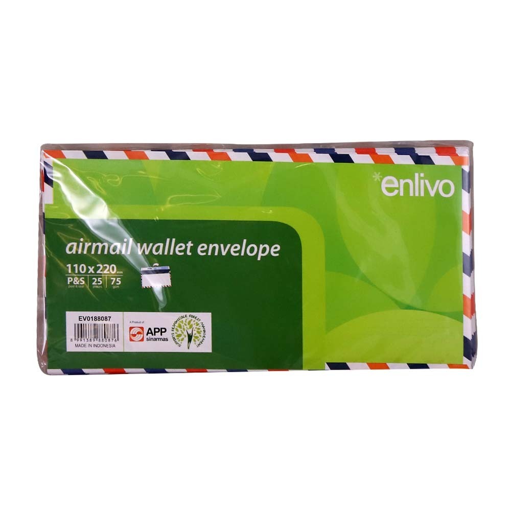 Enlivo Airmail Wallet Envelope 110X220MM EVO188087