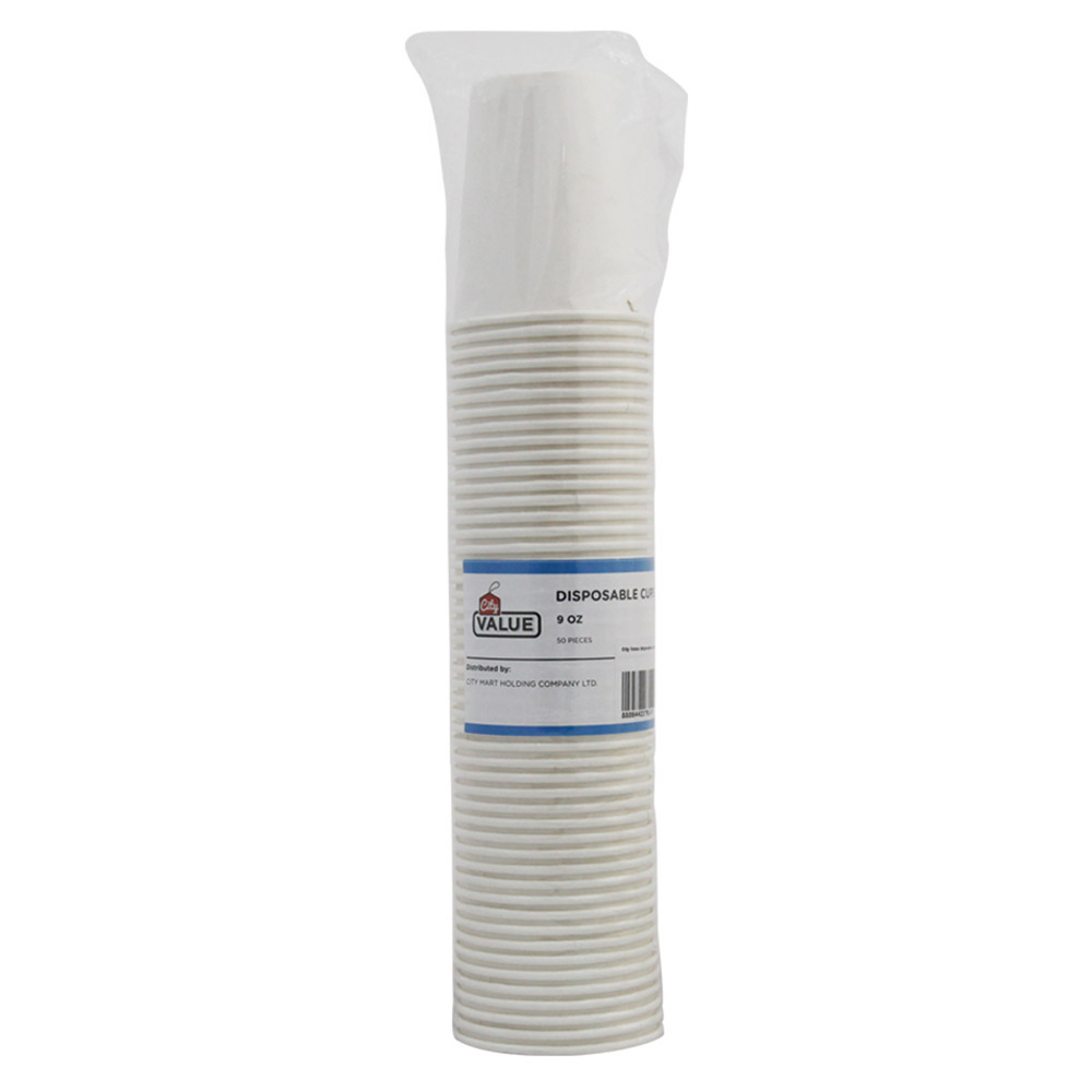 City Value Disposable Cups 50PCS 9OZ