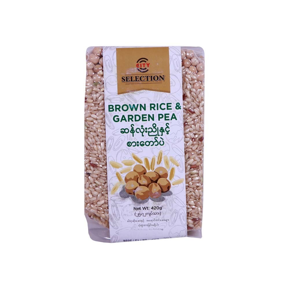 City Selection Brown Rice & Garden Pea 420G