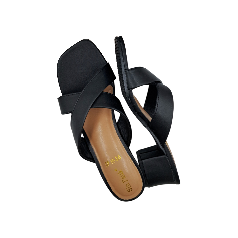 Sin Pauk Women Leather Wedge  SP H-16 Black (No-40)