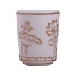 Amly Porcelain Water Cup 3IN (Lotus Design)