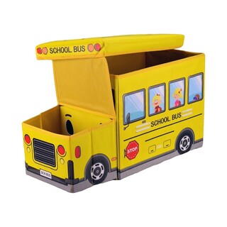 Baby Cele Foldable Bus Toy Box (Big) Blue