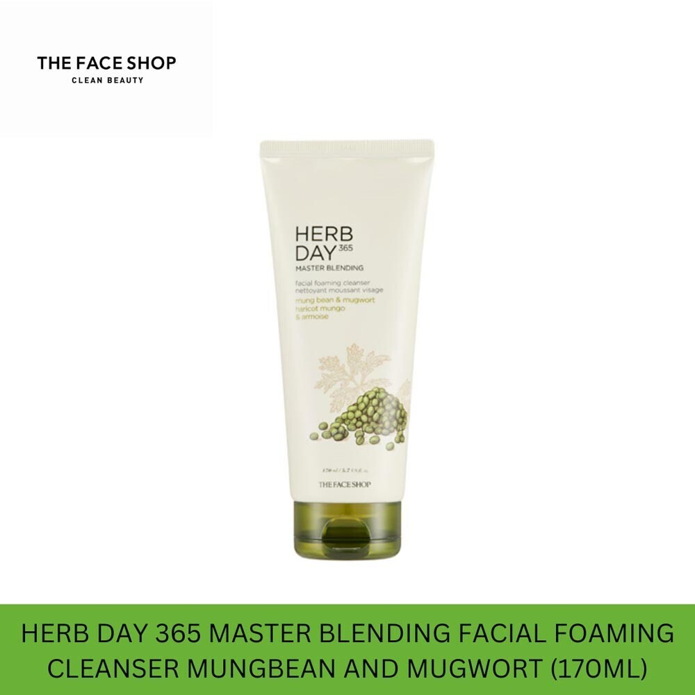 The Face Shop Official Herb Day 365 Master Blending Foaming Cleanser Mungbean & Mugwort 8806182588174