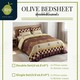 Olive Bedsheet Set Single (3PCS) 2539