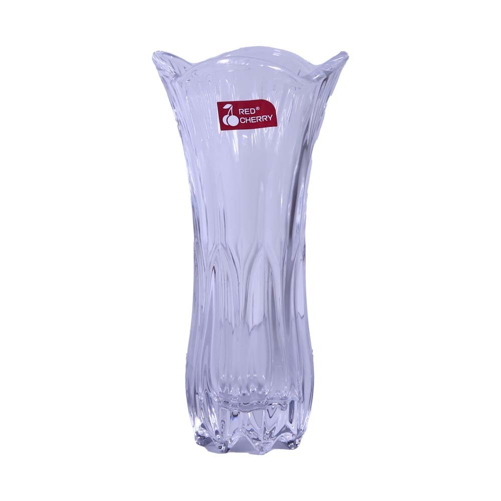Red Cherry Glass Flower Vase 7.5in FP-0044