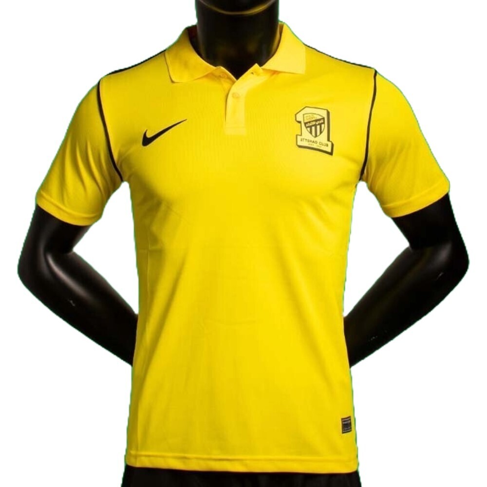 Al Itthad Polo Shirt 23/24  Yellow Medium