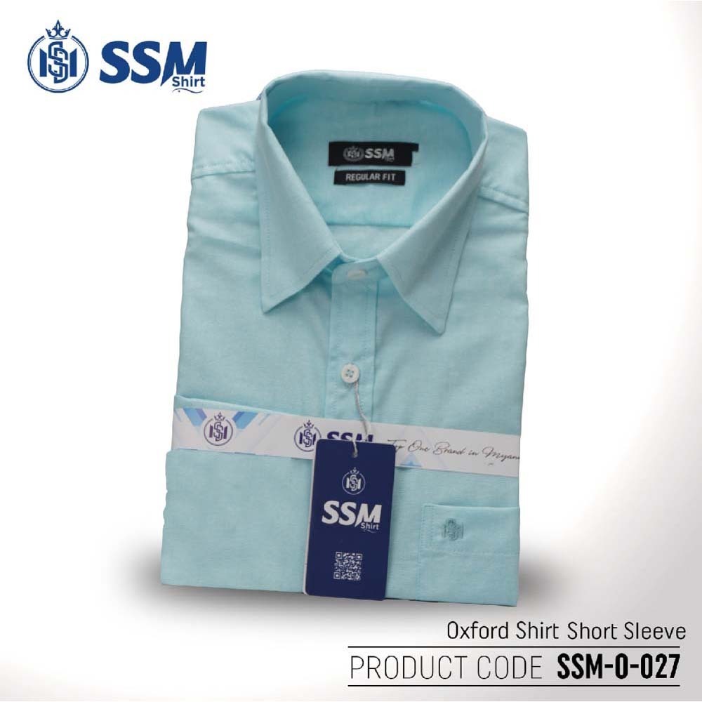 Oxford Shirt Short Sleeve 3XL (Cyan Blue) SSM-O-P-S-027