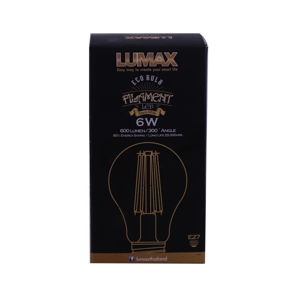 Lumax Filament Led Bulb 6W E27