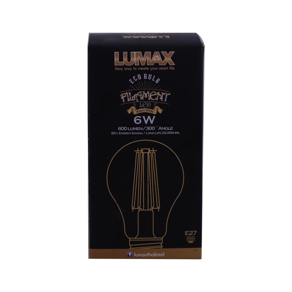 Lumax Filament Led Bulb 6W E27