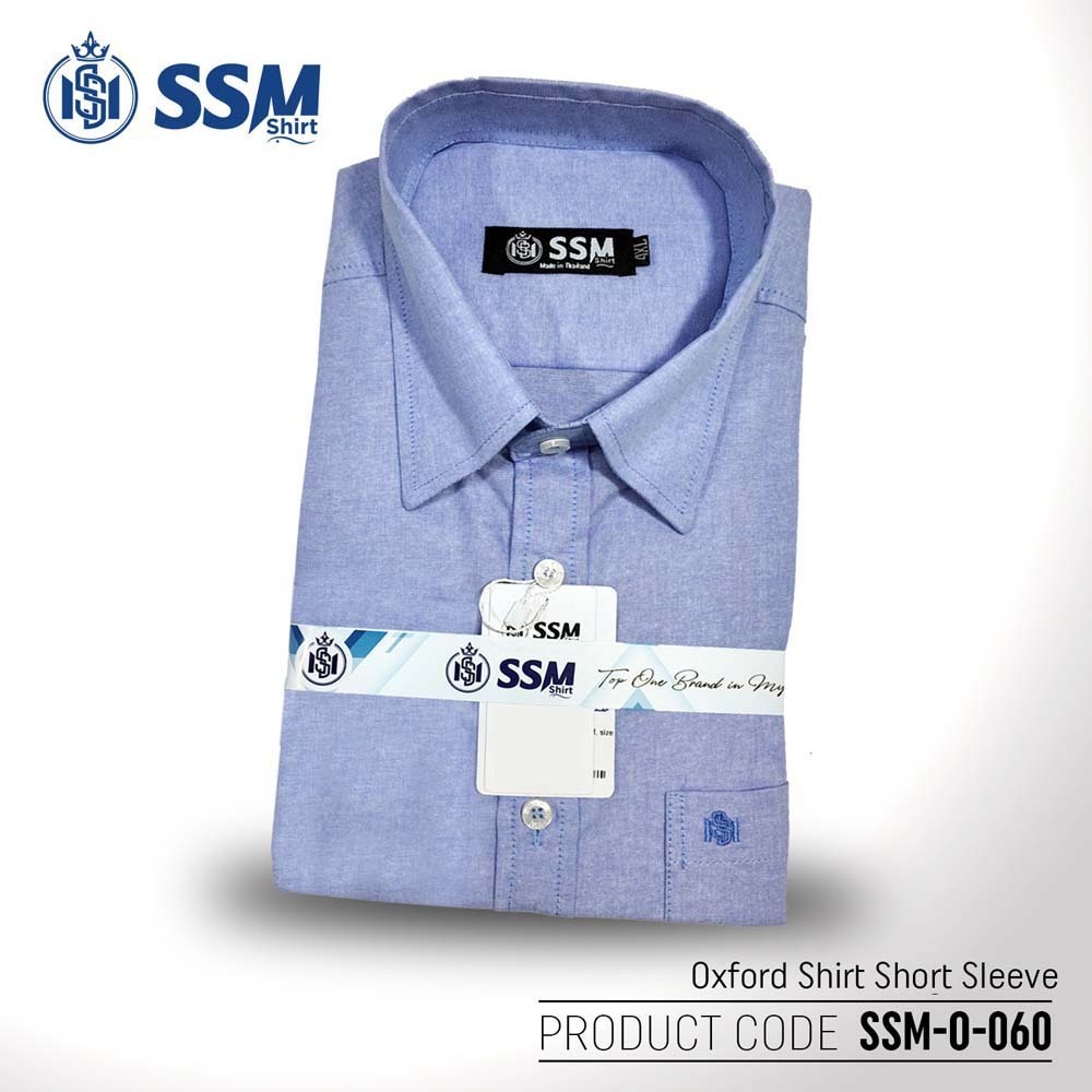 Oxford Shirt Short Sleeve SSM-O-P-S-060 (Orchid Blue) Double Extra Large
