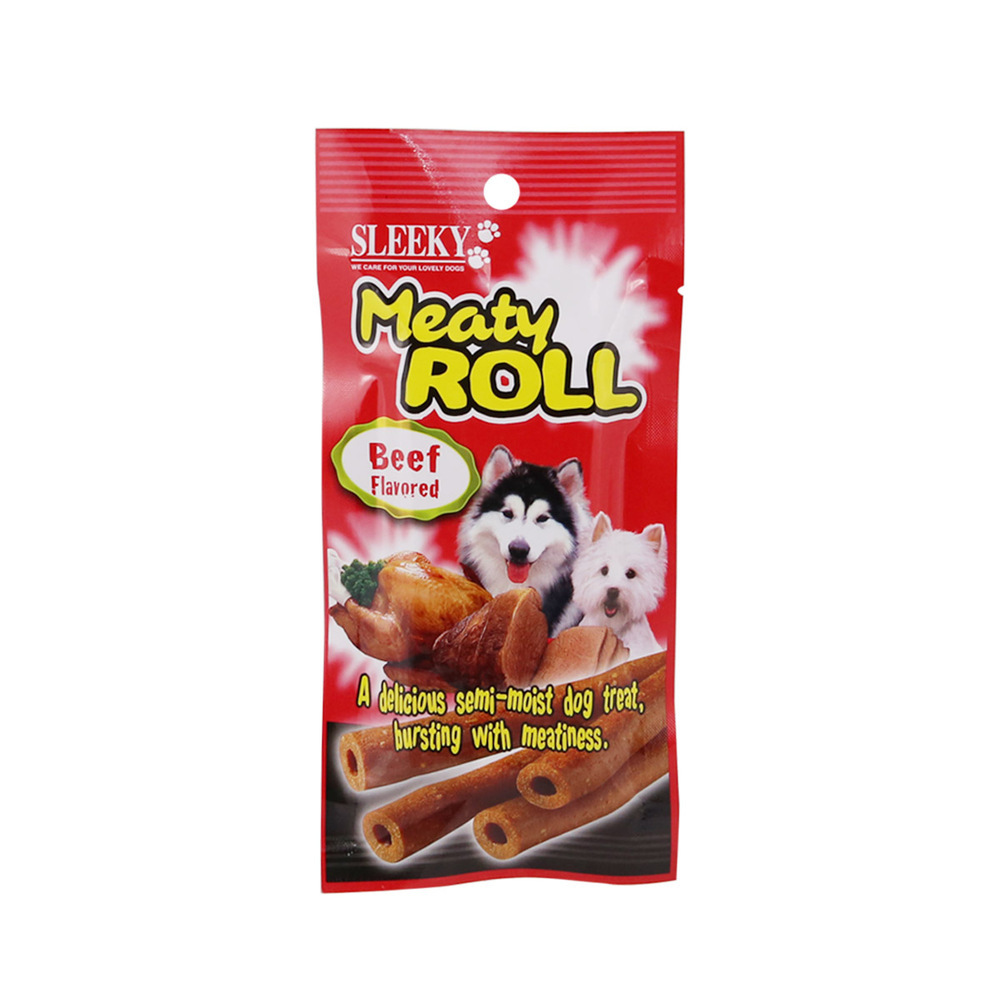 Sleeky Dog Food Meaty Roll Beef 50G