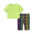 Toddler Girl Fashion Tee And Heart-Shaped Leggings Set 2PCS 20774299
