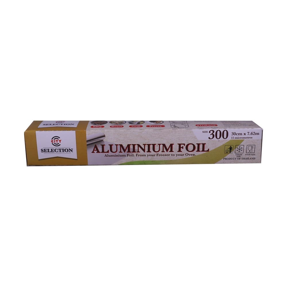 City Selection Aluminium Foil 300MMx7.62Mx15MY