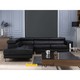 Index Rizzini Half Leather Corner Sofa/L Black