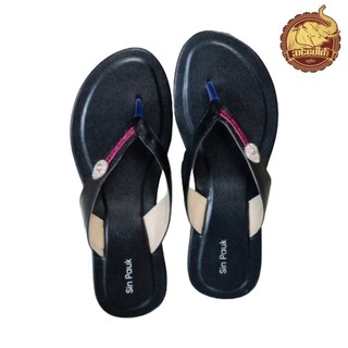 Sin Pauk Women Leather Slipper (Design-5,No-39) SGW-010