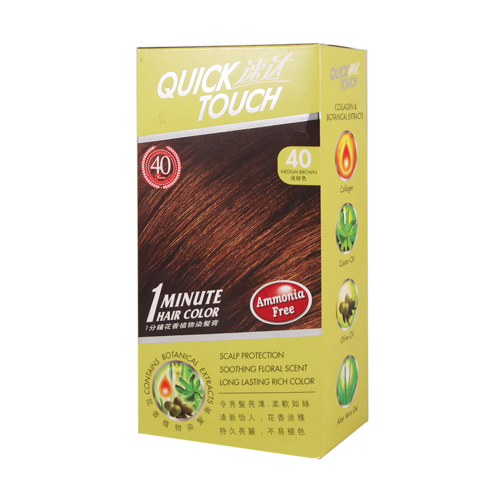 Quick Touch Hair Color 1 Minute Medium Brown No.4