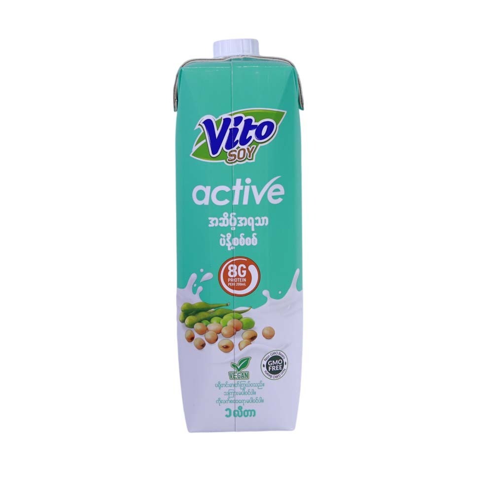Vito Active Unsweetened UHT Soy Milk 1LTR