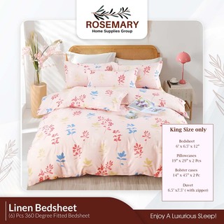 Rosemary Linen Bedsheet Set with Blanket RM-LN-BSD-7PCS-1001 (LN-06)