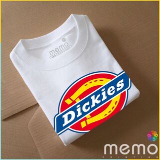 memo ygn Dickies unisex Printing T-shirt DTF Quality sticker Printing-White (XL)