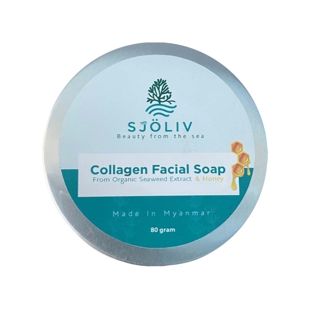 Sjoliv Collagen Facial Soap From Organic Seaweed Extract & Honey 80G