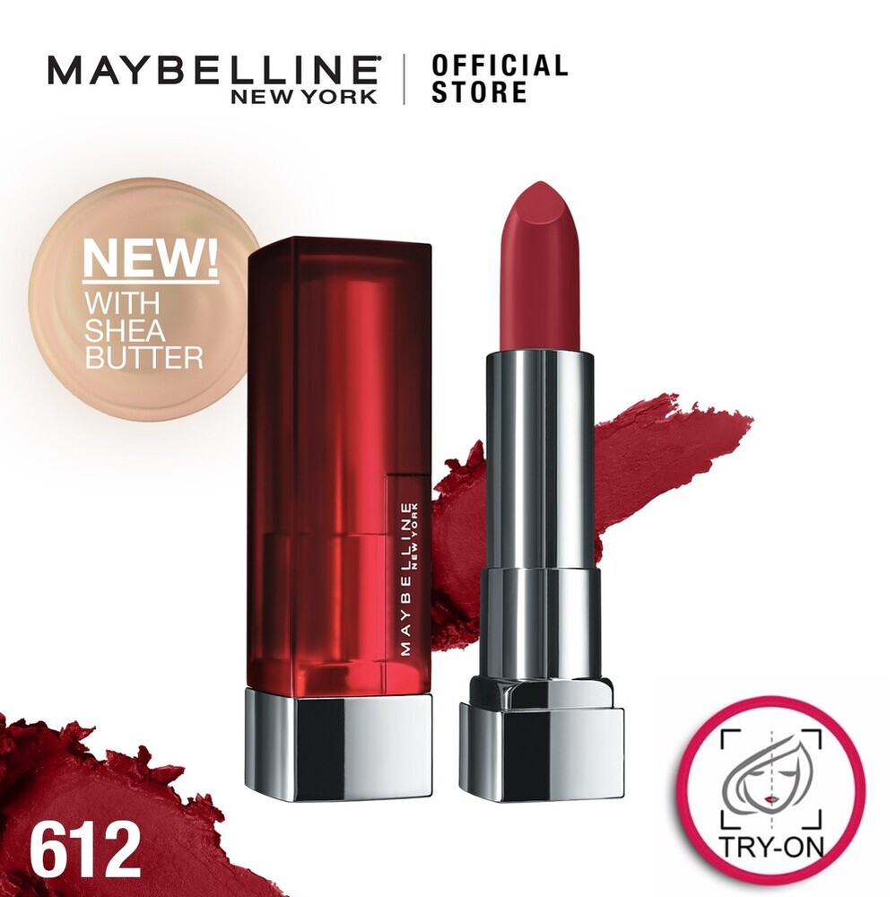 Maybelline Color Sensational Creamy Matte Lipstick 3.9G (612 Cherry Chic)