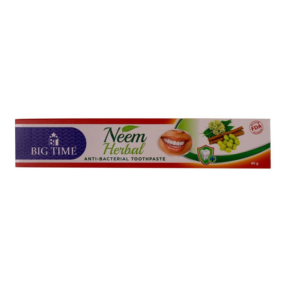 Big Time Antibacterial Toothpaste Neem Herbal 80G