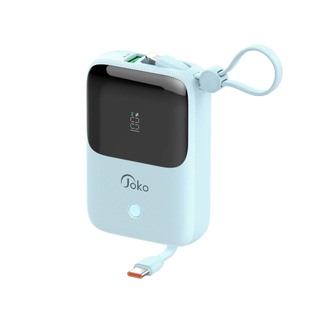 Konfulon J-24 (10000mAh Fast Charging 22.5W Built-in Cable Power Bank) Blue