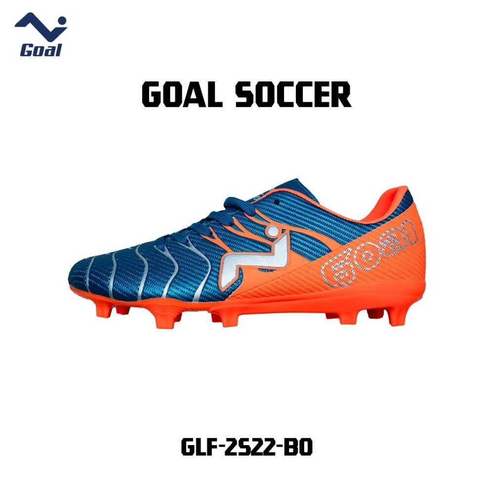 Goal Soccer Shoes Blue & Orange GLF-2522-BO (No-34)