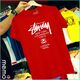 memo ygn Stussy unisex Printing T-shirt DTF Quality sticker Printing-Red (Large)