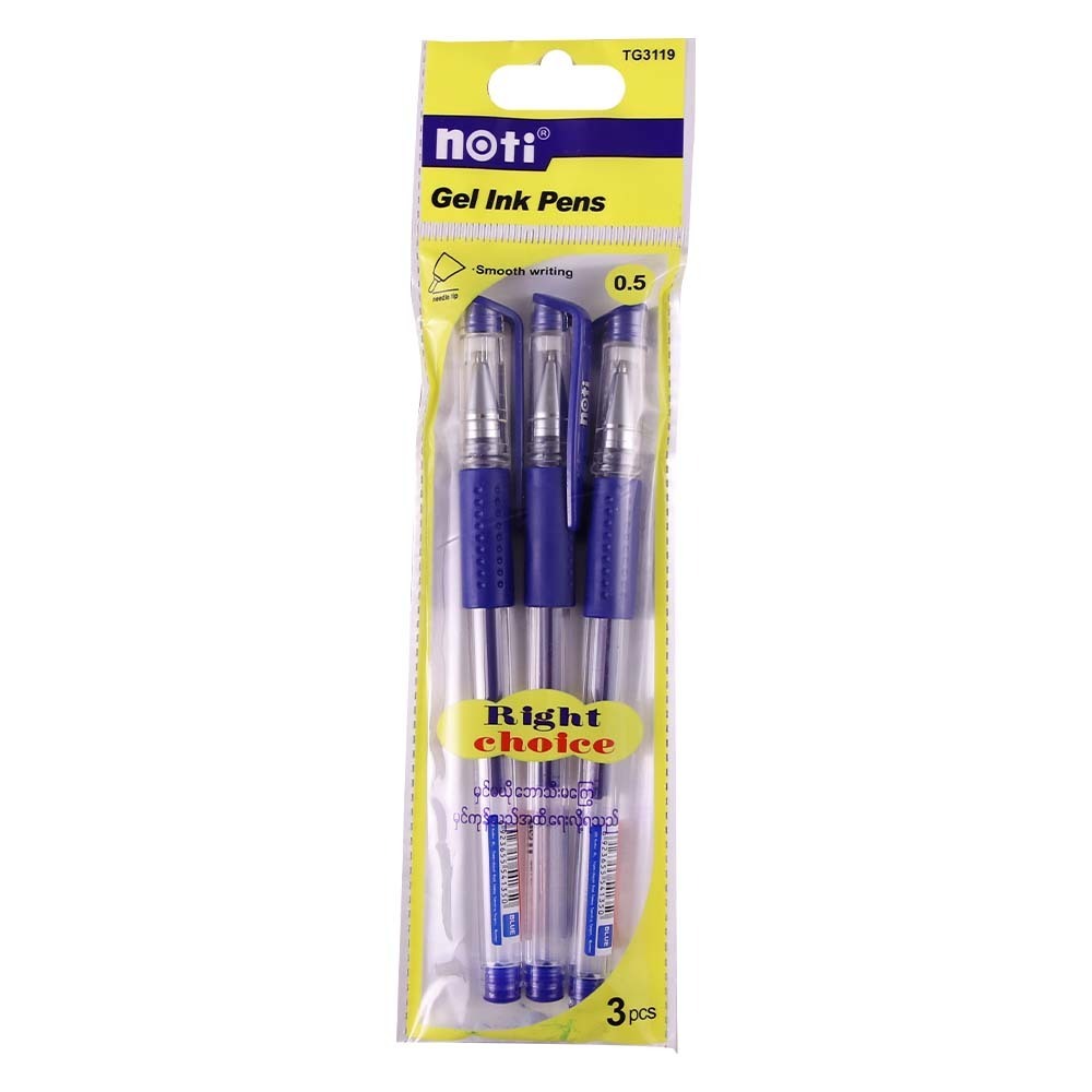 Noti Gel Pen 0.5MM 3PCSS TG-3119 Blue