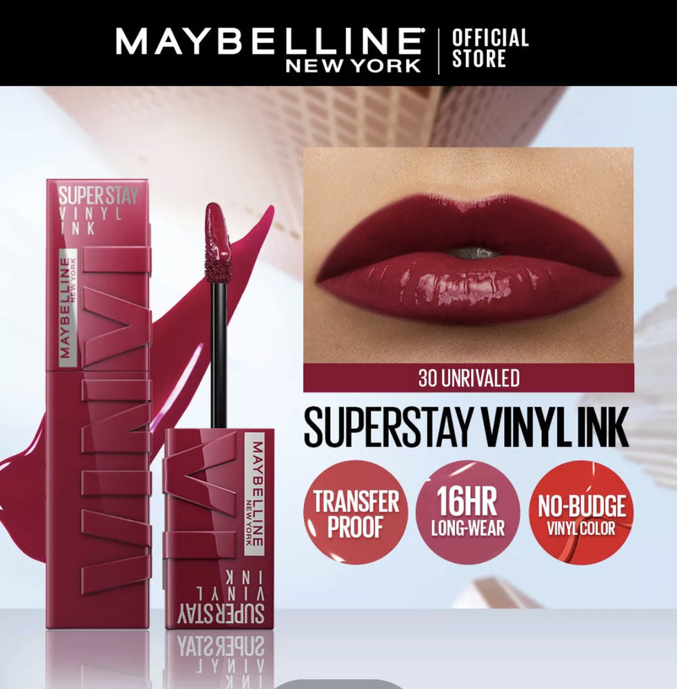 Maybelline Super Stay Vinyl Ink Liquid Lipstick 4.2ML (30 Unrivaled)