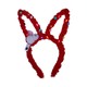 Uncle Gyi LED Light-Up Plush Rabbit Ears Headband Red 10PCS
